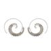 Sterling Silver Spiral Threader Earrings from Bali 'Bali Tendrils'