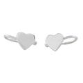 Petite Hearts,'Handcrafted Sterling Silver Heart Ear Cuffs from Thailand'