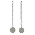 Tiny Moons,'Circular Sterling Silver Threader Earrings from Thailand'