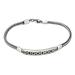 Truehearted,'Men's Sterling Silver Pendant Bracelet Crafted in Bali'