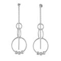 Cascading Circles,'Sterling Silver Cascading Circles Threader Earrings'