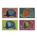 Elephant Salutations,'Handcrafted Batik Elephant Greeting Cards (Set of 4)'
