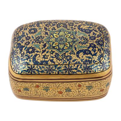 Persian Charm,'Papier Mache Floral-Motif Box from India'