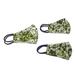 Jungle Intrigue,'1 Adult and 2 Child's Green Cotton Print Face Masks (3)'