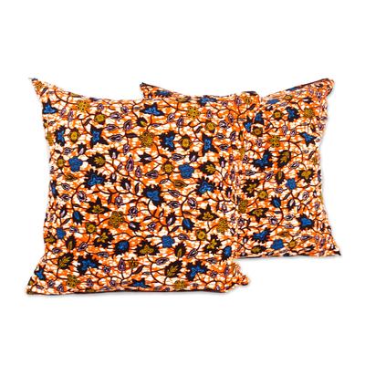 Vine Colors,'Vine Motif Cotton Cushion Covers from...