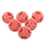 Strawberry Florals,'Hand Crafted Ceramic Knobs from India (Set of 6)'