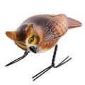 Great Horned Owl,'Hand Sculpted, Painted Ceramic Great Horned Owl Figurine'