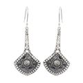 Jaipur Pendulum,'Indian Style Sterling Silver Dangle Earrings'