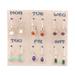 Daily Jewels,'Set of 6 Polished Sterling Silver Gemstone Dangle Earrings'