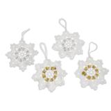 'Hand-Crocheted Snowflake Ornaments from Guatemala (Set of 4)'