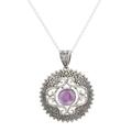 Force of Nature,'Amethyst Pendant Sterling Silver Necklace'
