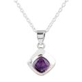 Berry Delight,'Handcrafted Amethyst and Sterling Silver Pendant Necklace'