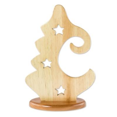 Christmas Stars,'Natural Pinewood Christmas Tree Sculpture'