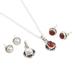 Gorgeous Harmony,'Hand Crafted Carnelian and Cultured Pearl Jewelry Set'