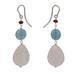 Springtime Colors,'Brazilian Rose Quartz Apatite Dangle Earrings'