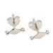 Celuk Simplicity,'Sterling Silver Diamond Shaped Stud Earrings'