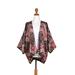 Modern Flair,'Handwoven Silk Kimono Jacket with Geometric Batik Motifs'