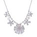 Glimmering Bouquet,'Floral Karen Silver Beaded Pendant Necklace from Thailand'