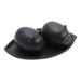 Portly Pigs in Black,'Matte Black Ceramic Pig Salt and Pepper Shakers with Tray'