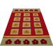 Red 77 x 50 x 0.4 in Area Rug - Lofy Rectangle Kilim Rectangle 4'2" X 6'4" Indoor/Outdoor Area Rug Cotton/Wool | 77 H x 50 W x 0.4 D in | Wayfair