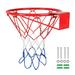 Panarciss Indoor/Outdoor Basketball Rim Hoop Heavy Duty Basketball Net Replacement, Steel in Red | 3.5 H x 15 W x 18.5 D in | Wayfair LK0069B