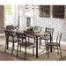 17 Stories Chrissty Rectangular 60" L x 36" W Dining Set Wood/Metal in Brown | 30 H x 36 W x 60 D in | Wayfair 7DAEDF051F254BA4B25ACA02CE863E40