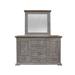 Rosalind Wheeler Mease 6 Drawer 69" W Solid Wood Combo Dresser (MIRROR NOT INCLUDED) Wood in Brown/Gray | 42.75 H x 69 W x 20 D in | Wayfair