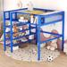 Isabelle & Max™ Fortinbras Full Loft Bed Metal in Blue | 66.5 H x 66.9 W x 77.4 D in | Wayfair 0E795A32A2384617A02A35115EF4852C