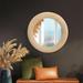 Wade Logan® Aranzazu 31.25" Round Rattan Wall Mirror | 31.25 H x 31.25 W x 2.5 D in | Wayfair 192B08273FA34F0582A3FABCCCAE9662