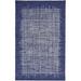 White 96 x 60 x 0.6 in Area Rug - 17 Stories Rectangle Norvan Abstract Hand Tufted Wool Area Rug in Blue/Ivory Wool | 96 H x 60 W x 0.6 D in | Wayfair