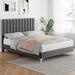 Everly Quinn Faribault Bed Upholstered/Metal | 46.1 H x 60.2 W x 80.7 D in | Wayfair 047C891EF48542CBB5DE408D2C21EA4E