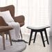 Corrigan Studio® Solid Wood Vanity Stool Linen/Wood/Upholstered in Gray/Black | 19 H x 19 W x 12 D in | Wayfair A0C2EA0A07254B11B95224D2C8C5C5A6