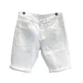 Short en denim pour homme coupe couvertes coupe droite longueur genou streetwear décontracté