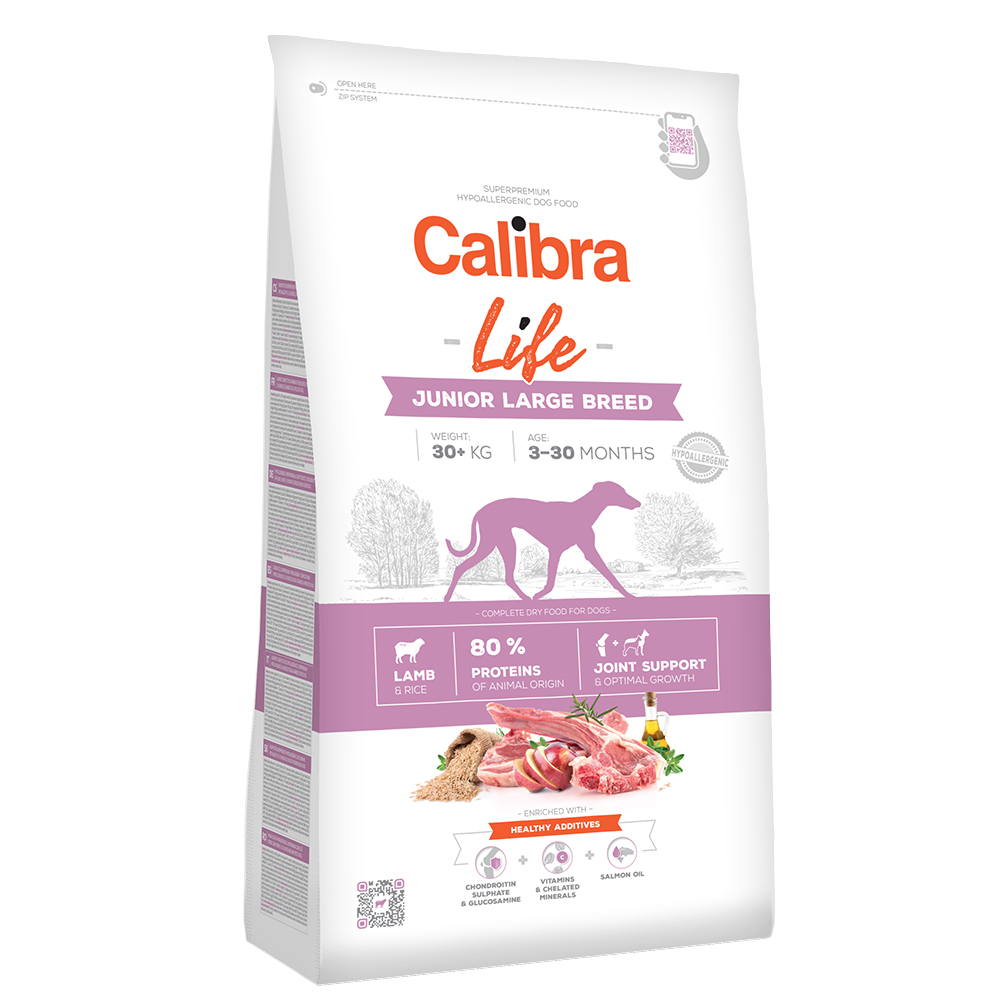 Calibra Dog Life Junior Agnello per cani di razza grande - 12 kg