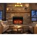 23" Electric Fireplace w/Remote Control, 8H Timer, 4 Flame Brightness