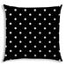 HomeRoots 20" X 20" Black And White Blown Seam Polka Dots Throw Indoor Outdoor Pillow - 18