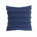 HomeRoots 20" X 20" Deep Blue 100% Cotton Zippered Pillow