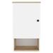 HomeRoots 16" Light Oak And White Wall Mounted Cabinet With Three Shelves - 16.2