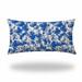 HomeRoots 14" X 24" Blue And White Zippered Coastal Lumbar Indoor Outdoor Pillow Cover - 4