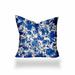 HomeRoots 14" X 14" Blue And White Enveloped Coastal Throw Indoor Outdoor Pillow - 18