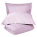 HomeRoots Lilac Twin 100% Cotton 300 Thread Count Washable Duvet Cover Set