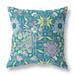 HomeRoots 26" X 26" Green And Yellow Broadcloth Floral Throw Pillow - 29