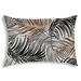 HomeRoots 14" X 20" Brown And Black Blown Seam Tropical Lumbar Indoor Outdoor Pillow - 14