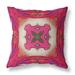 HomeRoots 20" X 20" Hot Pink Blown Seam Geometric Indoor Outdoor Throw Pillow - 23