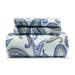HomeRoots Light Blue Queen Cotton Blend Thread Count Washable Duvet Cover Set