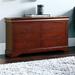 HomeRoots 60" Brown Solid and Manufactured Wood Six Drawer Double Dresser