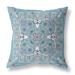 HomeRoots 18" X 18" Muted White Blown Seam Floral Indoor Outdoor Throw Pillow - 20