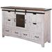 HomeRoots 62" Antiqued White Solid Wood Six Drawer Triple Dresser