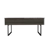 40" Dark Walnut Manufactured Wood Rectangular Coffee Table With Drawer