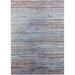HomeRoots 9' X 12' Blue Ivory And Orange Abstract Power Loom Stain Resistant Area Rug - 9' x 12'